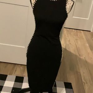 Windsor black dressed lined in pearls stretch lined perfect